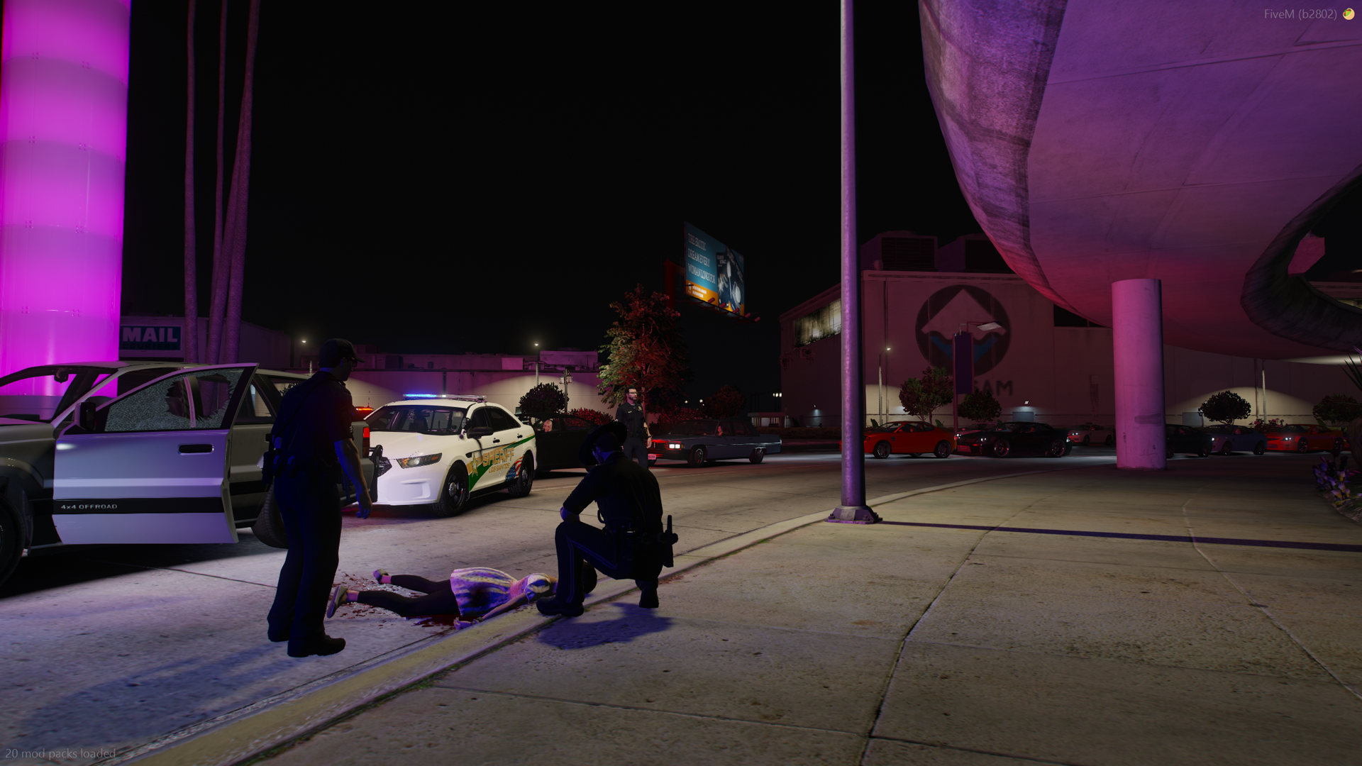 Detectives investigate a body discovered beneath an airport underpass.